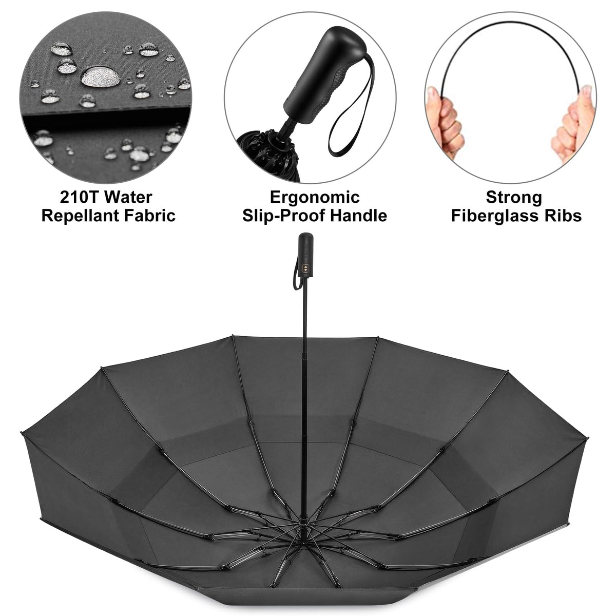 G4Free - G4Free 46/54/62 Inch Large Compact Golf Umbrella Windproof 10 Ribs -TN23A229B-TN23A230B-TN22A110B-TN23A229A-TN23A230A