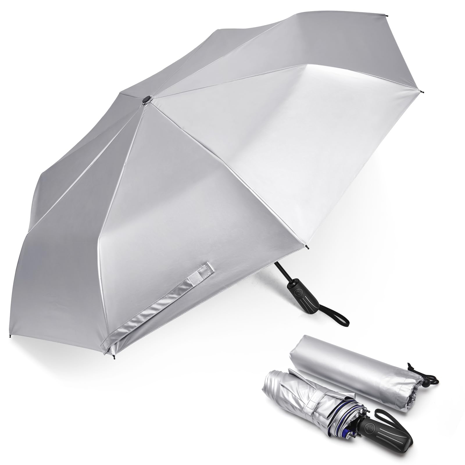 G4Free - G4Free 46 Inch UPF 50+ UV Protection Sun Double Layer Windproof Auto Umbrella -TN24A451B-TN24A451C-TN24A451A