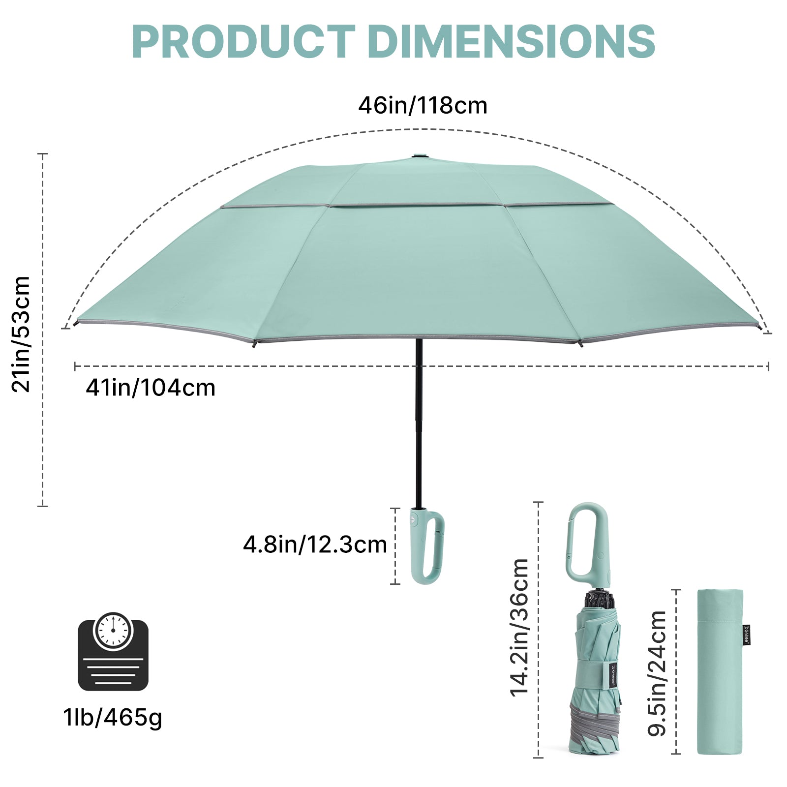 G4Free - G4Free 46" Inverted Umbrella – Carabiner Handle -NT25A620A-NT25A620B-NT25A620C-NT25A620D