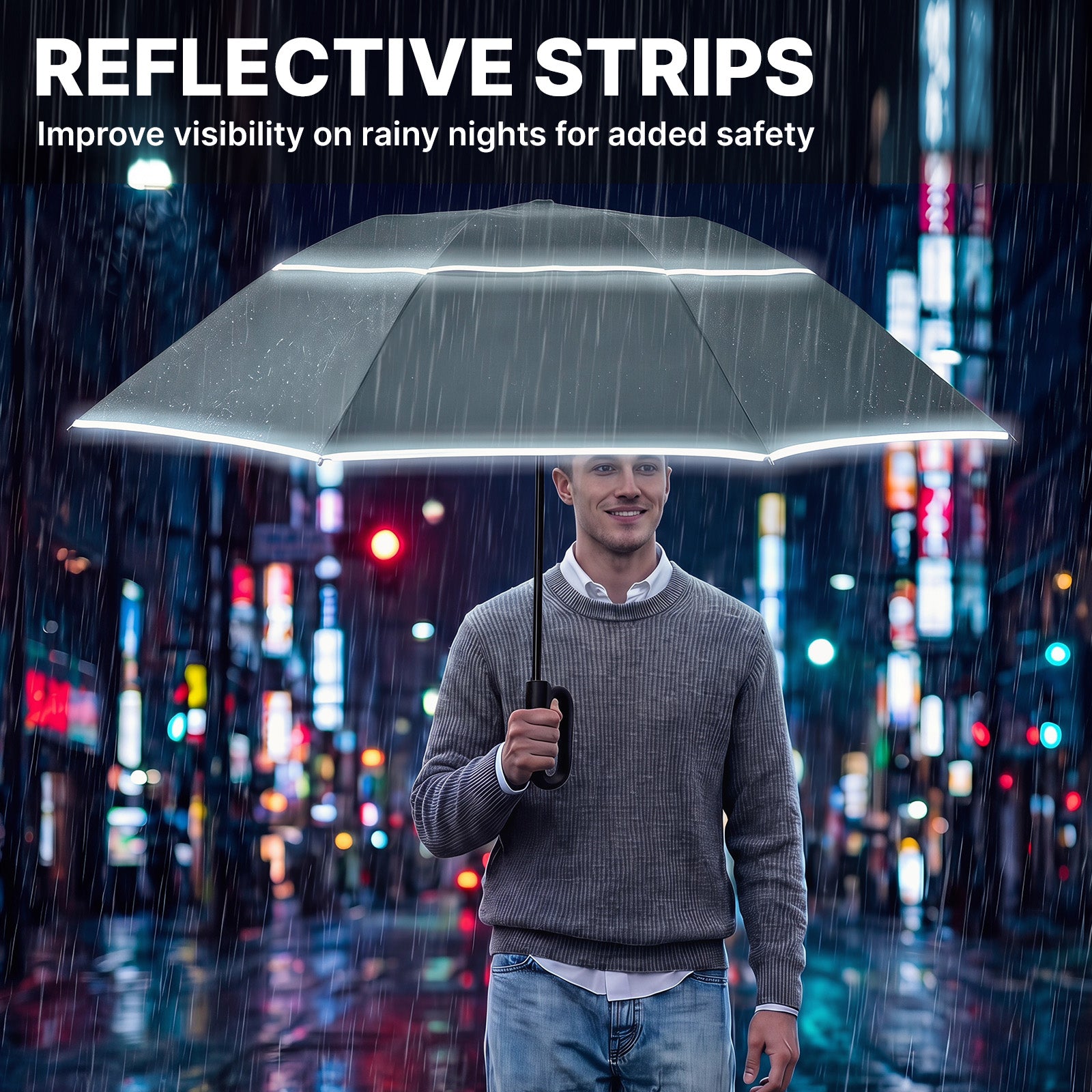 G4Free - G4Free 46" Inverted Umbrella – Carabiner Handle -NT25A620A-NT25A620B-NT25A620C-NT25A620D