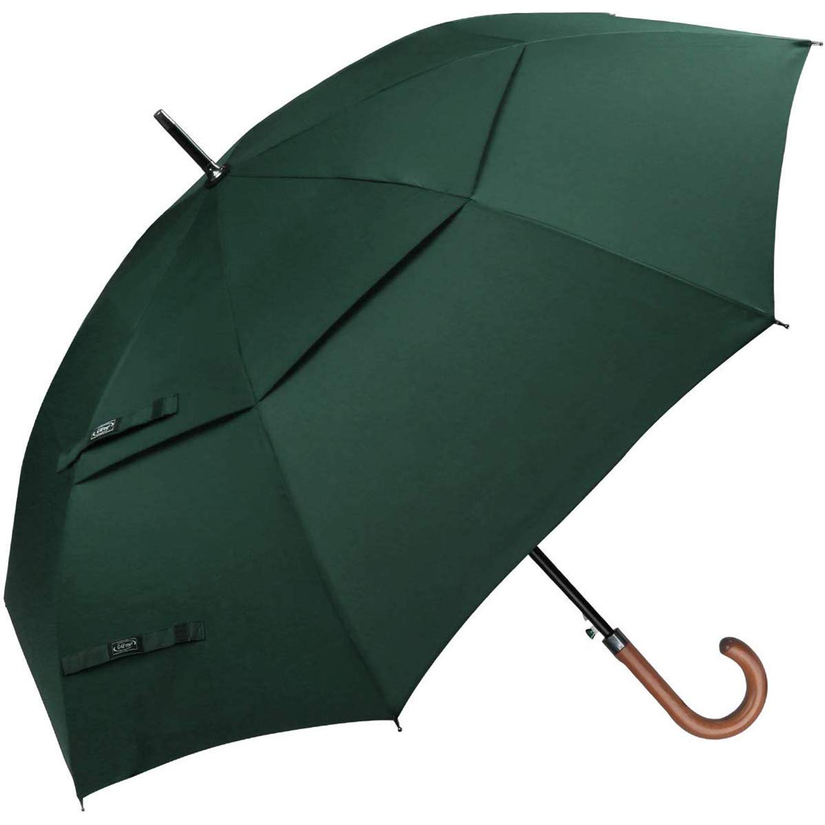 G4Free - G4Free 52/62inch Wooden J Handle Auto Open  Golf Umbrella -D02V552A