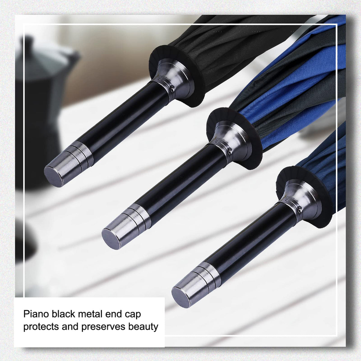 G4Free - G4Free 52/62inch Wooden J Handle Auto Open  Golf Umbrella -D02V552A-D02V657A-D02V552B-D02V657B-D02V552J