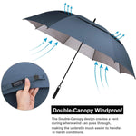 G4Free - G4Free 54/62/68 Inch UV Protection Auto Open Double Canopy Sun Rain Umbrella -D02V686A-D02V682A-D02V558A-D02V686B-D02V682B