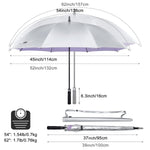 G4Free - G4Free 54/62 Inch Windproof UV Protection Golf Umbrella -TN23A187B-TN23A187A-TN23A187D-TN23A187C
