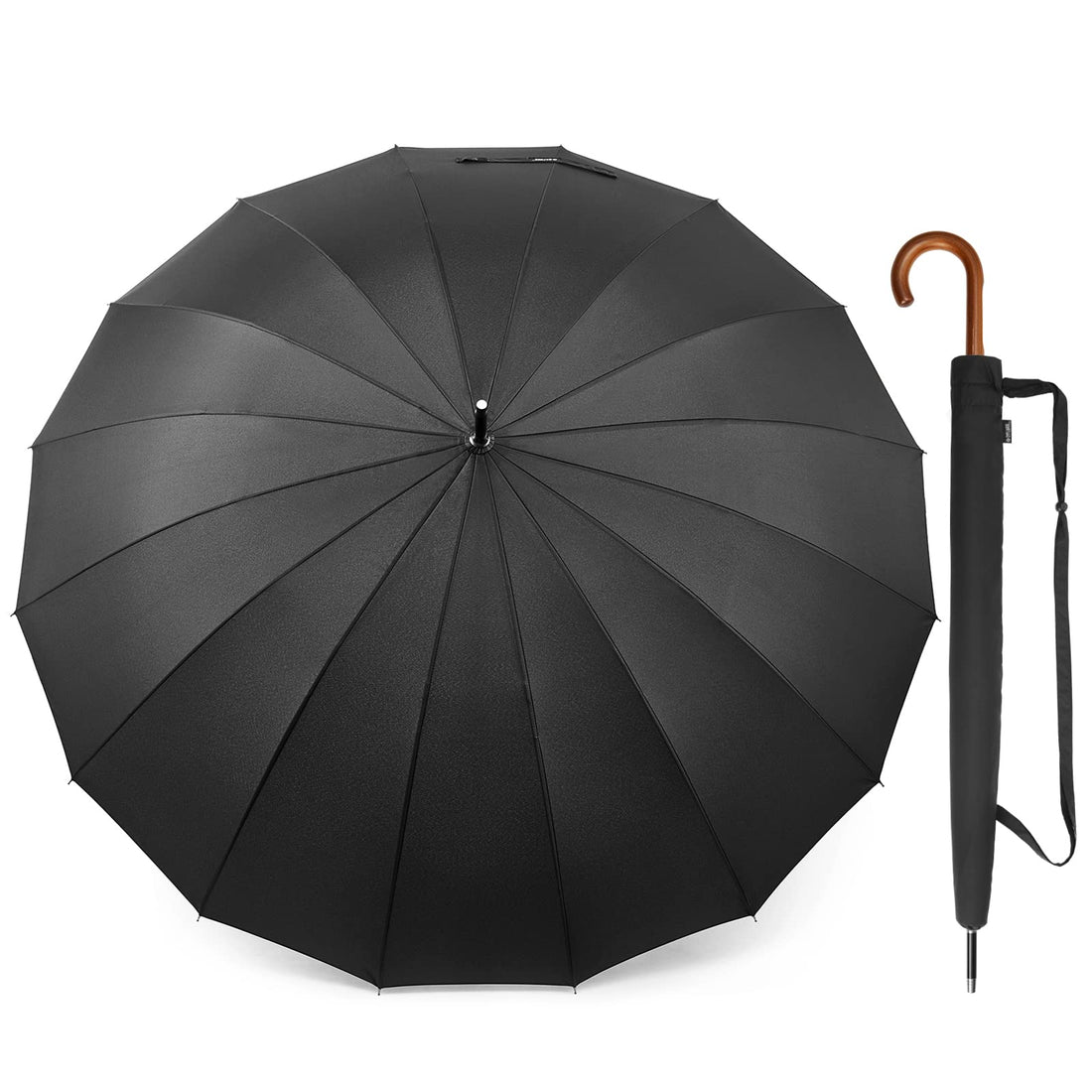 G4Free - G4Free 54 Inch 16 Ribs Large Windproof Umbrella for 2 Persons -NT22A136A-NT22A136B-NT22A136C