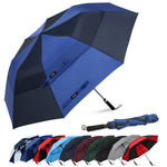 G4Free - G4Free 62 Inch Portable Automatic Open Oversize Vented Double Canopy Umbrellas -D02V684A-D02V684M-D02V684B-D02V684E-D02V684D