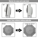 G4Free - G4Free 62 Inch Portable Automatic Open Oversize Vented Double Canopy Umbrellas -D02V684A-D02V684M-D02V684B-D02V684E-D02V684D