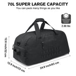 G4Free - G4Free 70L Large Duffle Bag Men Sports Gym Backpack -TN22B146B-TN22B146A