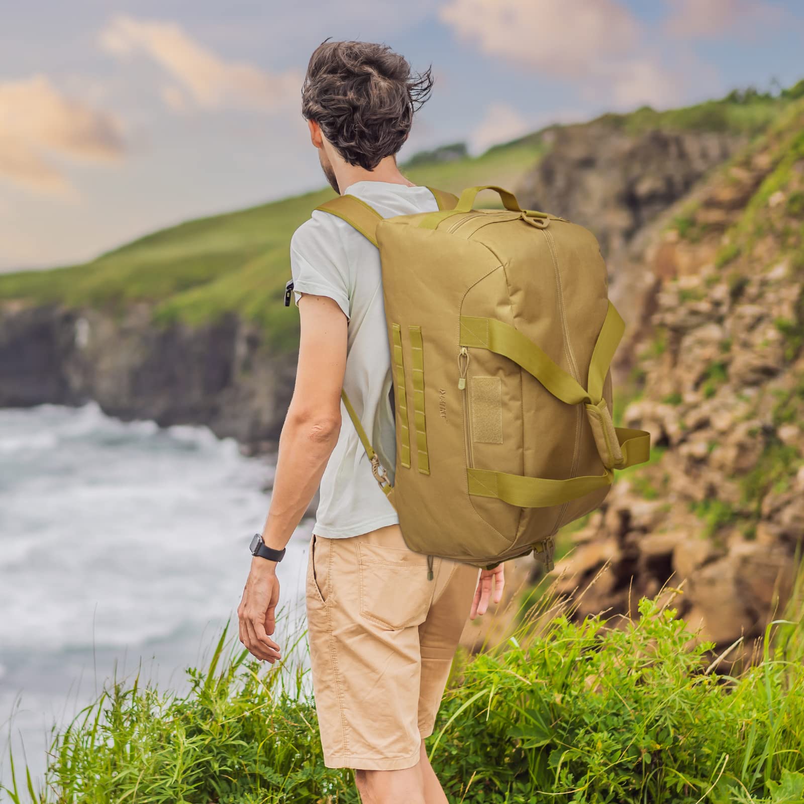 G4Free - G4Free 70L Large Duffle Bag Men Sports Gym Backpack -TN22B146B-TN22B146A