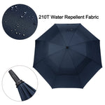 G4Free - G4Free 72 Inch Huge Double Canopy Vented Windproof Stick Umbrellas -D02V716A-D02V716C-D02V716B