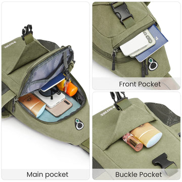 Canvas Sling Crossbody Backpack