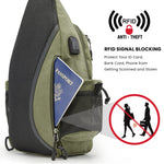 G4Free - G4Free Anti-Theft Canvas Sling Bag with USB Port -TN22B159C-TN22B159A-TN22B159D-TN22B159B-TN22B159F