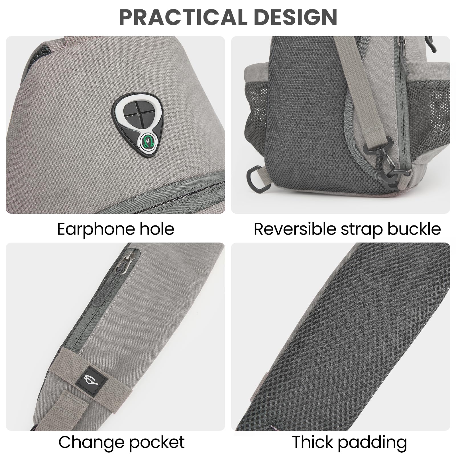 G4Free - G4Free Anti-Theft Canvas Sling Bag with USB Port -TN22B159C-TN22B159A-TN22B159D-TN22B159B-TN22B159F