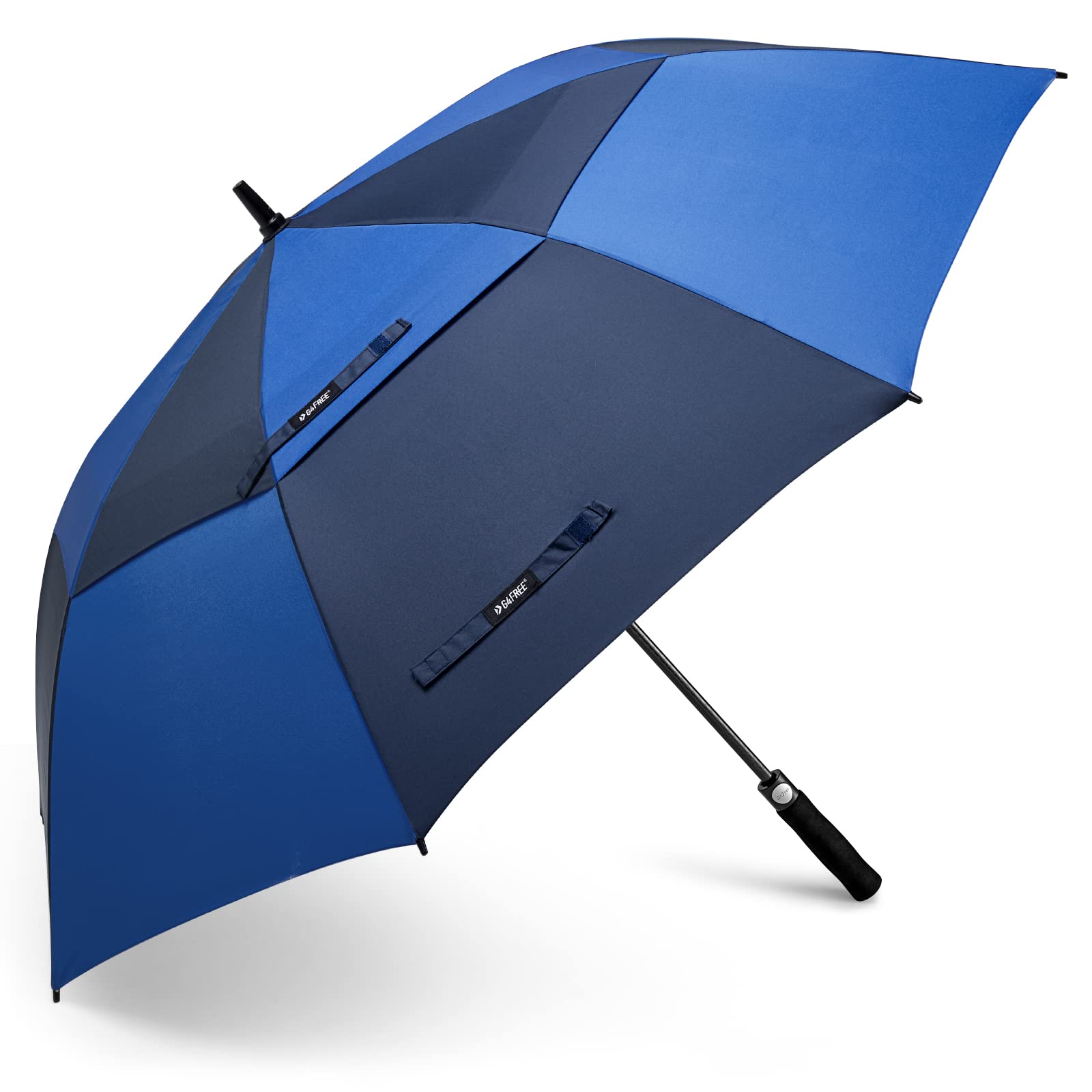 G4Free - G4Free Automatic Open Golf Umbrella Double Canopy Vented Stick Umbrellas -D02V638M