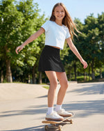 G4Free - G4Free BareFeel High Waisted Tennis Skirt for Girls with Built-in Shorts & Pockets -GF26HG932A001A-S-GF26HG932A001B-M-GF26HG932A001C-L-GF26HG932A001D-XL-GF26HG932A001E-XXL