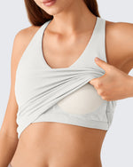 G4Free - G4Free BareFeel Racerback Tank Top with Removable Padded Bra -GF26L896A001A-S