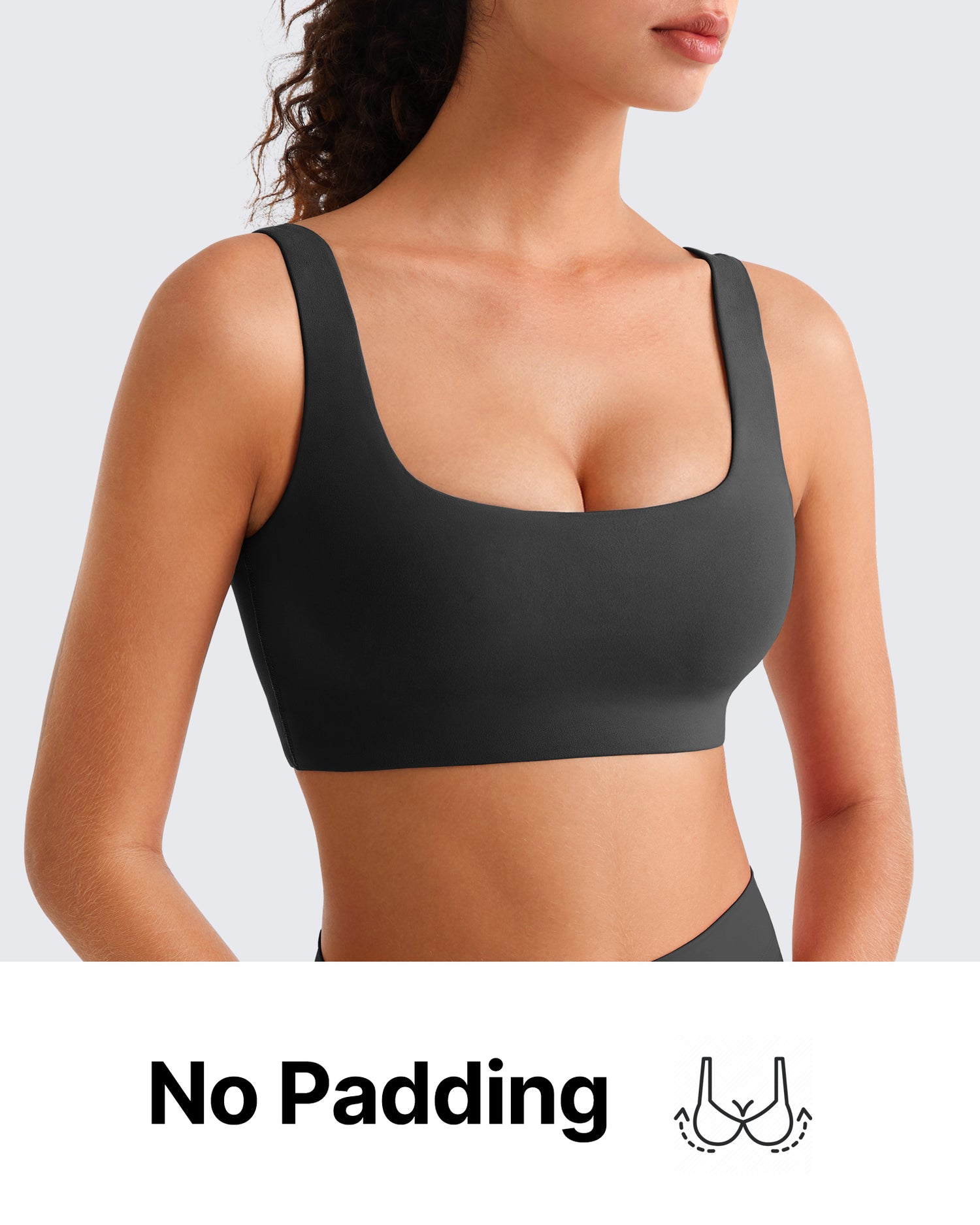 G4Free - G4Free BareFeel Square Neck Sports Bra – Non Padded U Back -GF26C965A001A-S-GF26C965A001B-M-GF26C965A001C-L-GF26C965A001D-XL-GF26C965A001F-XS