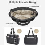 G4Free - G4Free Canvas Tote Bag with Pockets, Medium Size Crossbody Work Tote Bag -TN24B473A-TN24B473B-TN24B473C