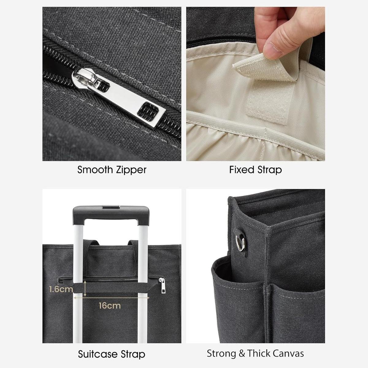 G4Free - G4Free Canvas with Pockets, Medium Size Crossbody Work Tote Bag -TN24B473A-TN24B473B-TN24B473C