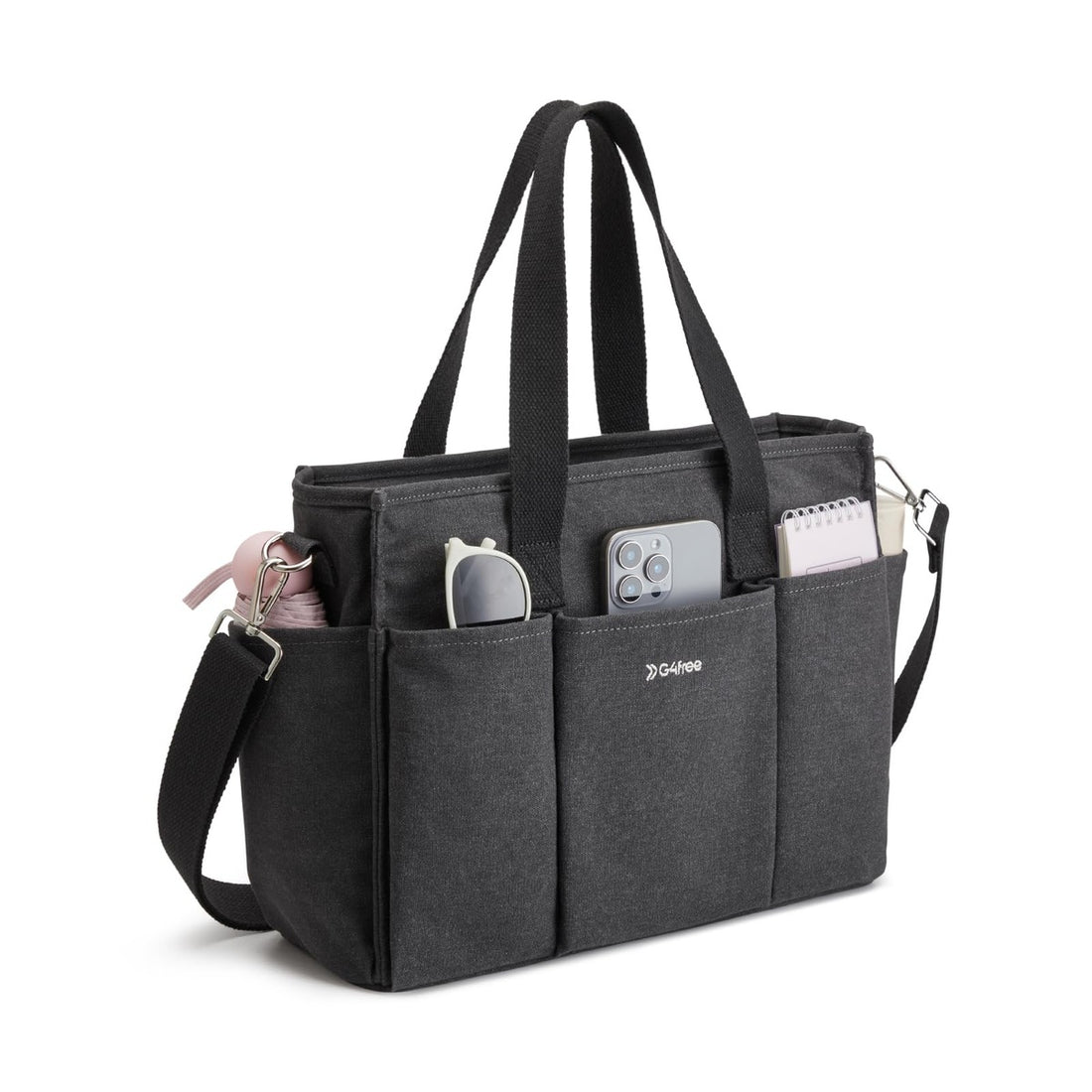 G4Free - G4Free Canvas with Pockets, Medium Size Crossbody Work Tote Bag -TN24B473A-TN24B473B-TN24B473C