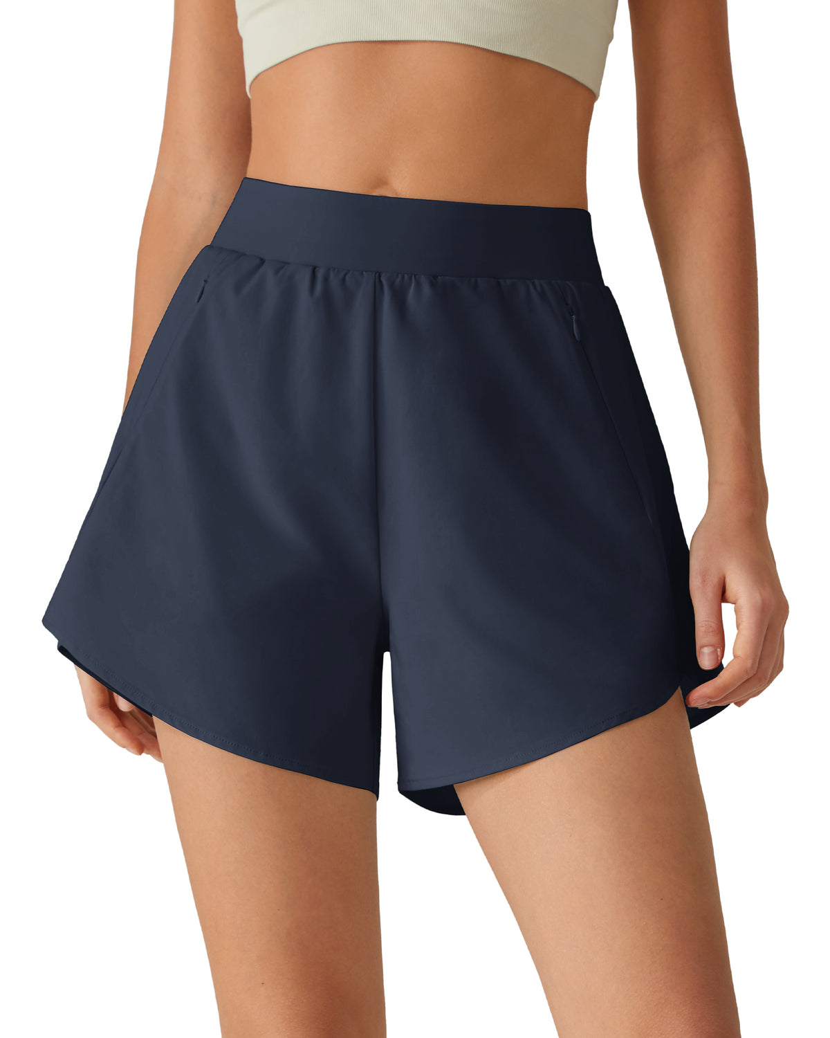 G4Free - G4Free Chillwhisp 2.5" Dolphin Hem Running Shorts with Pockets -GF26E842A001A-S-GF26E842A001B-M-GF26E842A001C-L-GF26E842A001D-XL-GF26E842A001E-XXL