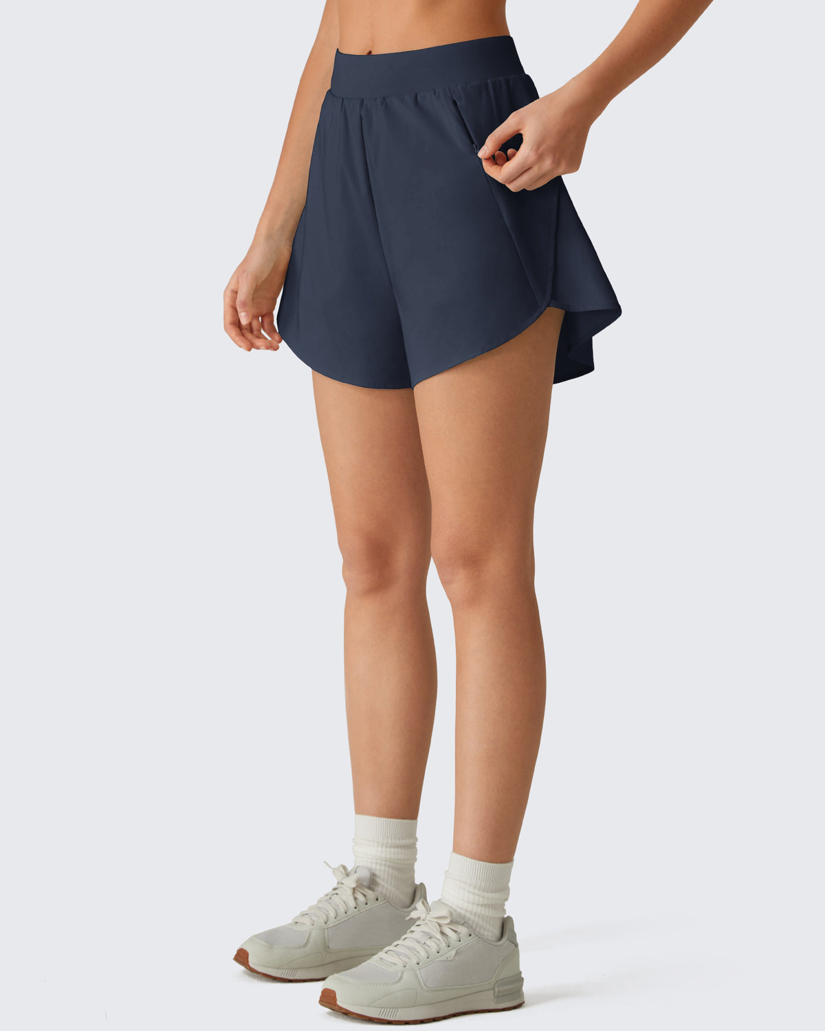 G4Free - G4Free Chillwhisp 2.5" Dolphin Hem Running Shorts with Pockets -GF26E842A001A-S-GF26E842A001B-M-GF26E842A001C-L-GF26E842A001D-XL-GF26E842A001E-XXL