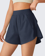 G4Free - G4Free Chillwhisp 2.5" Dolphin Hem Running Shorts with Pockets -GF26E842A001A-S-GF26E842A001B-M-GF26E842A001C-L-GF26E842A001D-XL-GF26E842A001E-XXL