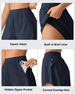 G4Free - G4Free Chillwhisp 2.5" Dolphin Hem Running Shorts with Pockets -GF26E842A001A-S-GF26E842A001B-M-GF26E842A001C-L-GF26E842A001D-XL-GF26E842A001E-XXL