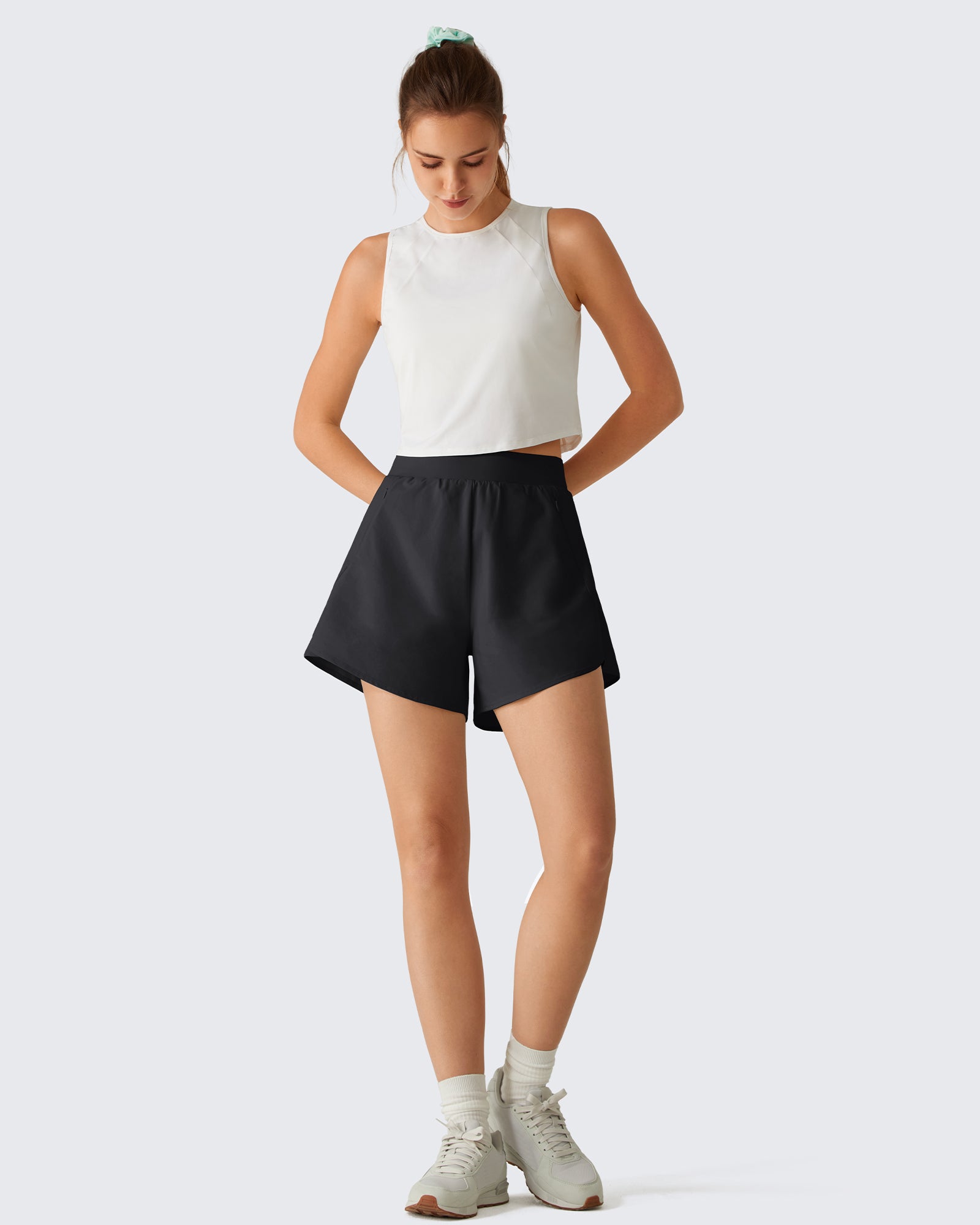 G4Free - G4Free Chillwhisp 2.5" Dolphin Hem Running Shorts with Pockets -GF26E842A001A-S-GF26E842A001B-M-GF26E842A001C-L-GF26E842A001D-XL-GF26E842A001E-XXL