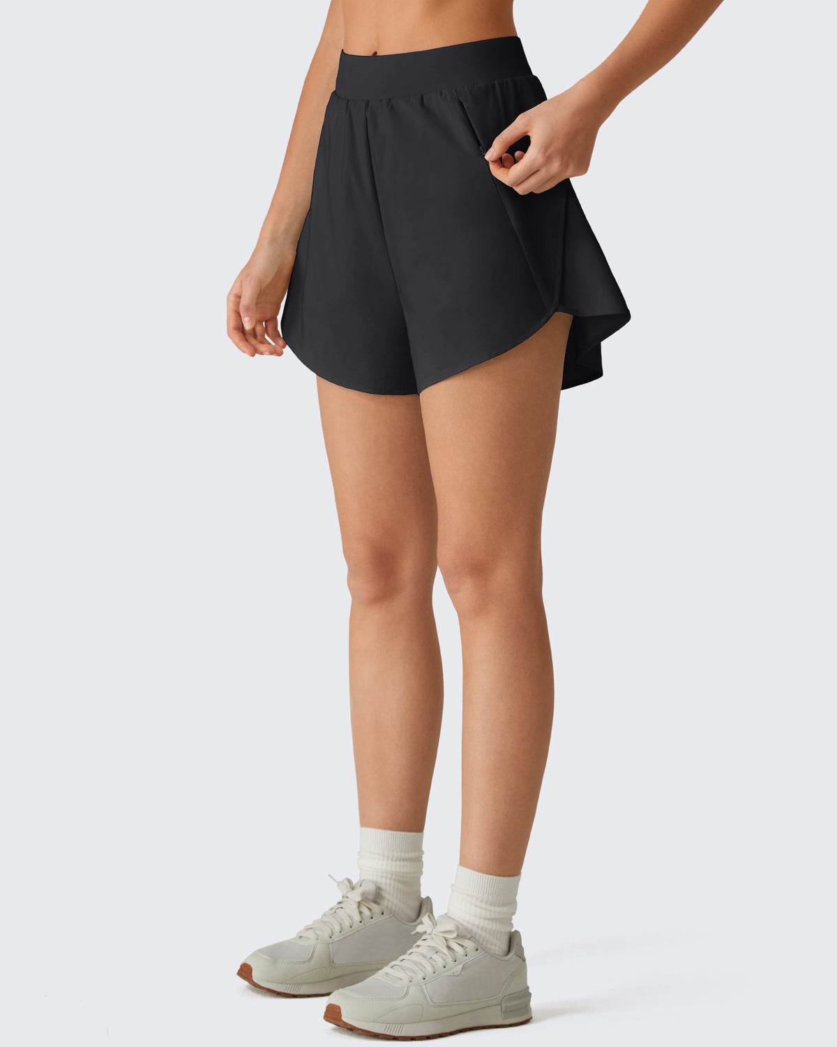 G4Free - G4Free Chillwhisp 2.5" Dolphin Hem Running Shorts with Pockets -GF26E842A001A-S-GF26E842A001B-M-GF26E842A001C-L-GF26E842A001D-XL-GF26E842A001E-XXL