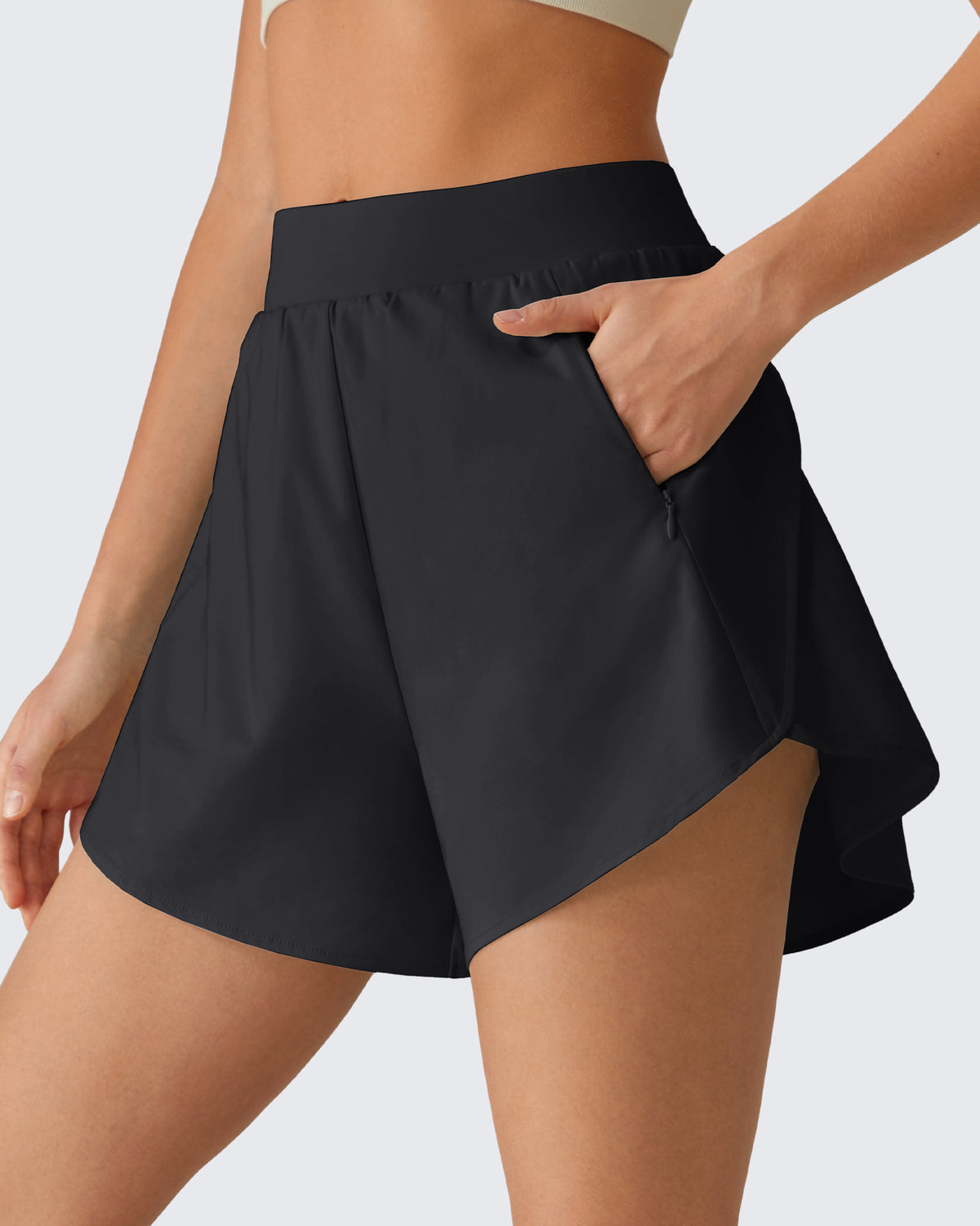 G4Free - G4Free Chillwhisp 2.5" Dolphin Hem Running Shorts with Pockets -GF26E842A001A-S-GF26E842A001B-M-GF26E842A001C-L-GF26E842A001D-XL-GF26E842A001E-XXL