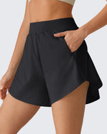 G4Free - G4Free Chillwhisp 2.5" Dolphin Hem Running Shorts with Pockets -GF26E842A001A-S-GF26E842A001B-M-GF26E842A001C-L-GF26E842A001D-XL-GF26E842A001E-XXL