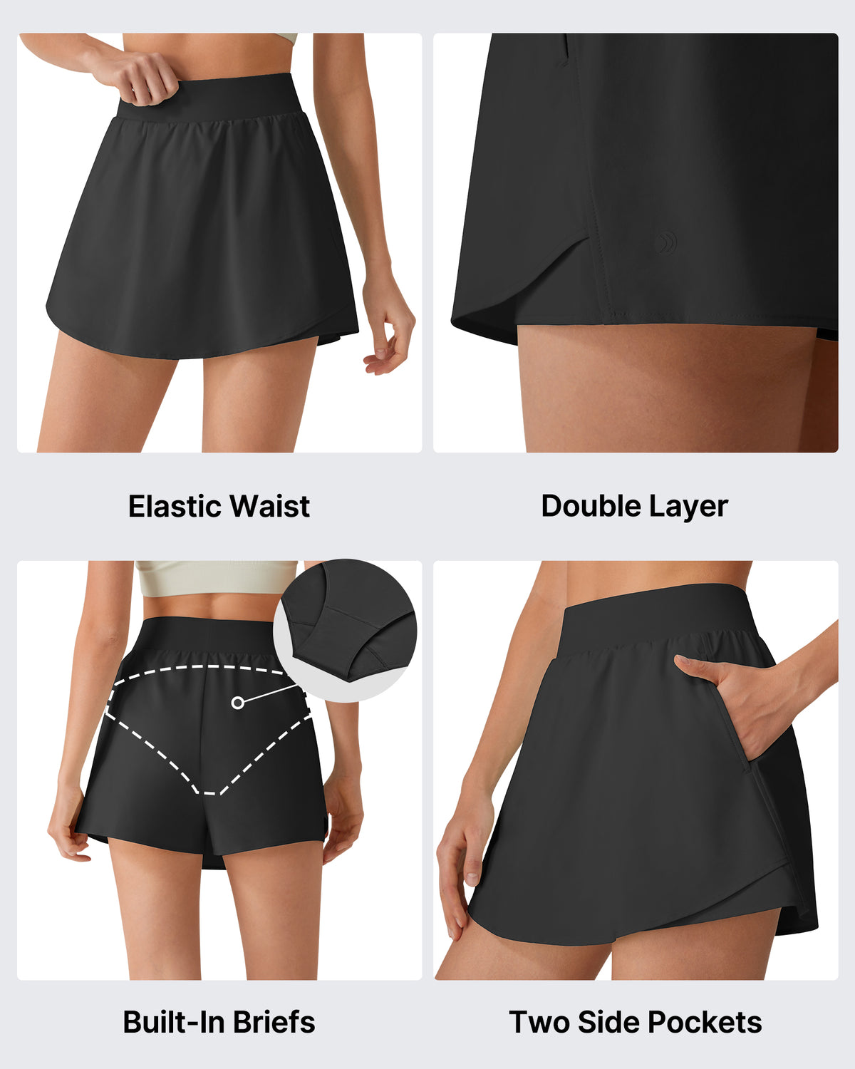 G4Free - G4Free Chillwhisp 2" Tennis Skort with Pockets -GF26E889A001A-S-GF26E889A001B-M-GF26E889A001C-L-GF26E889A001D-XL-GF26E889A001E-XXL