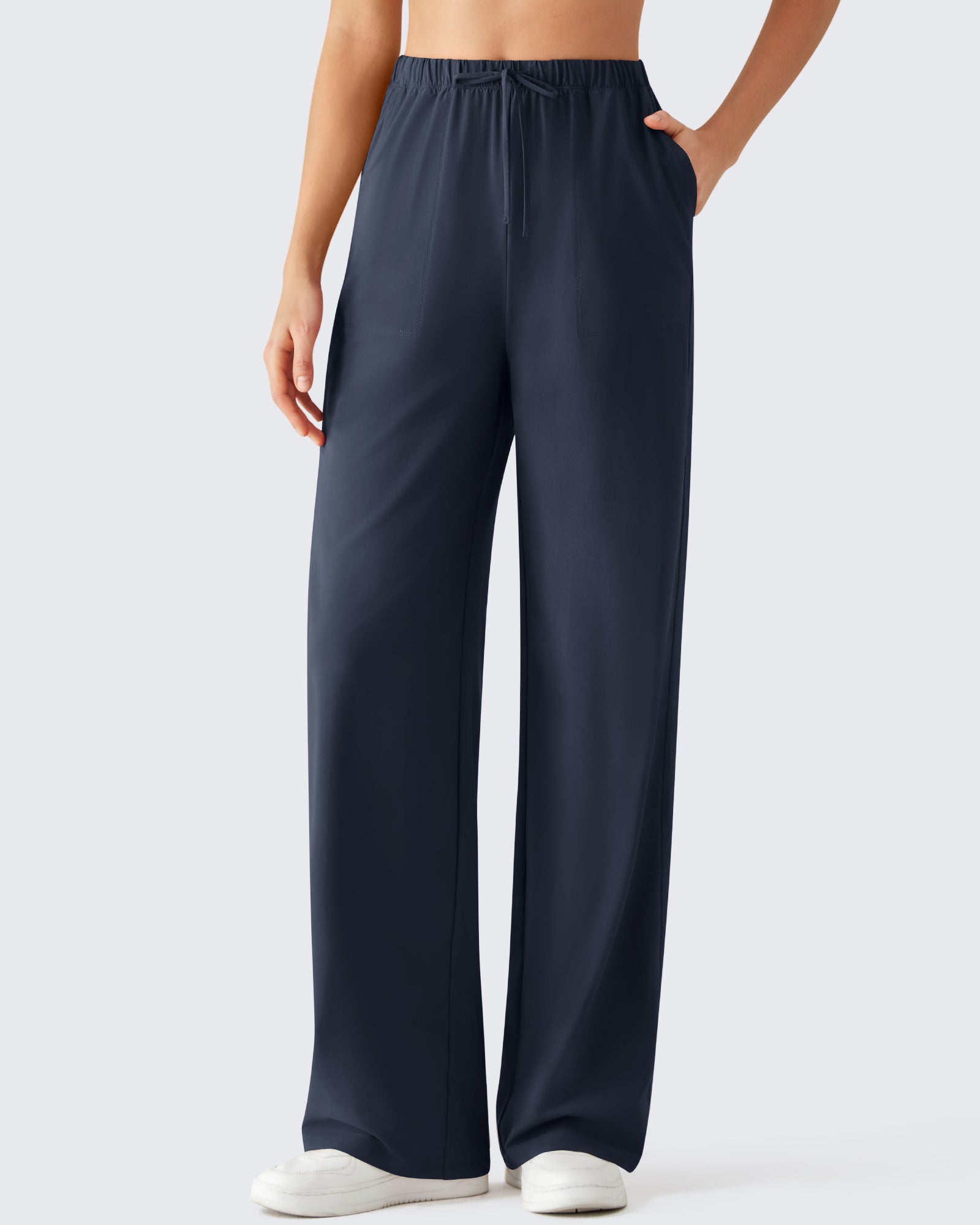 G4Free - G4Free Chillwhisp Drawstring Wide Leg Pants -GF26J874A001A-S
