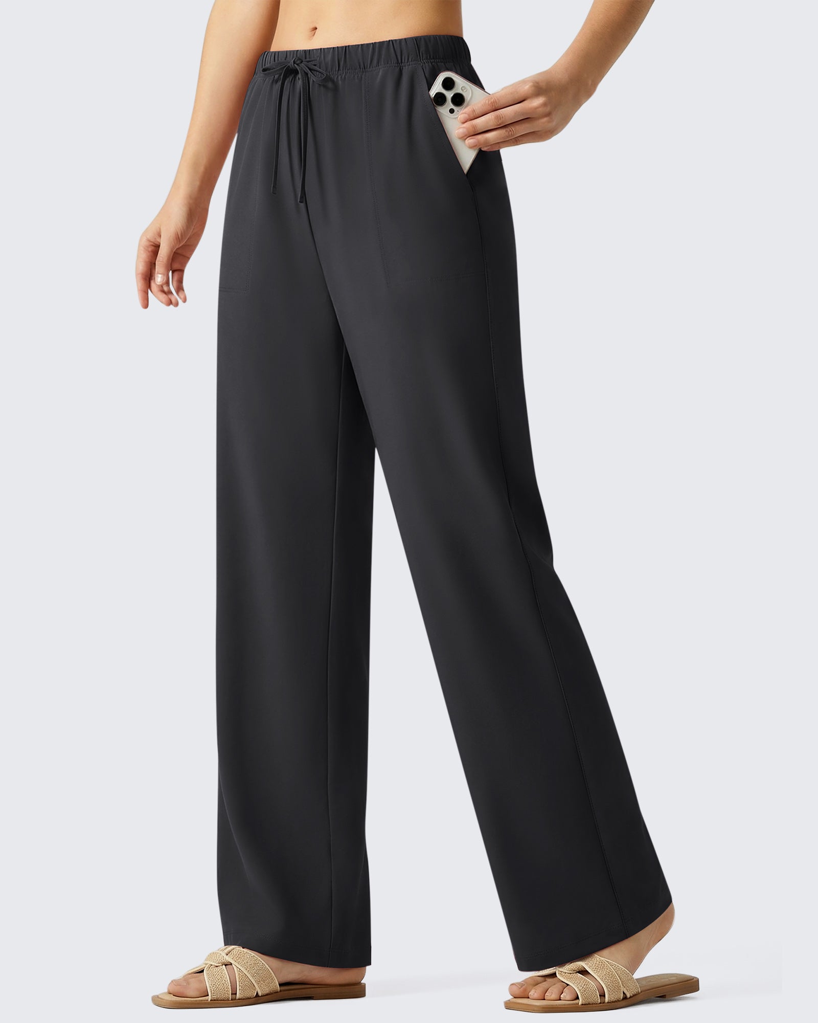 G4Free - G4Free Chillwhisp Drawstring Wide Leg Pants -GF26J874A001A-S-GF26J874A001B-M-GF26J874A001C-L-GF26J874A001D-XL-GF26J874A001E-XXL