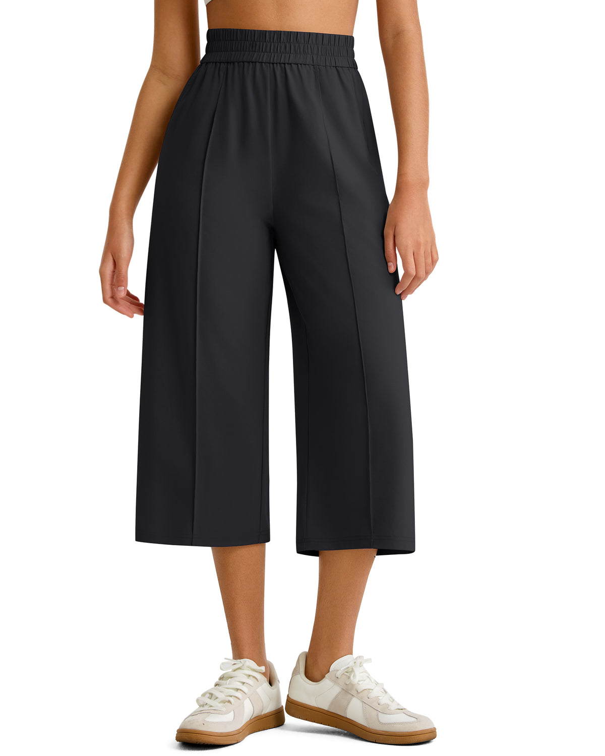G4Free - G4Free Chillwhisp Lightweight Wide Leg Capris -GF26J900A001A-S-GF26J900A001B-M-GF26J900A001C-L-GF26J900A001D-XL-GF26J900A001E-XXL