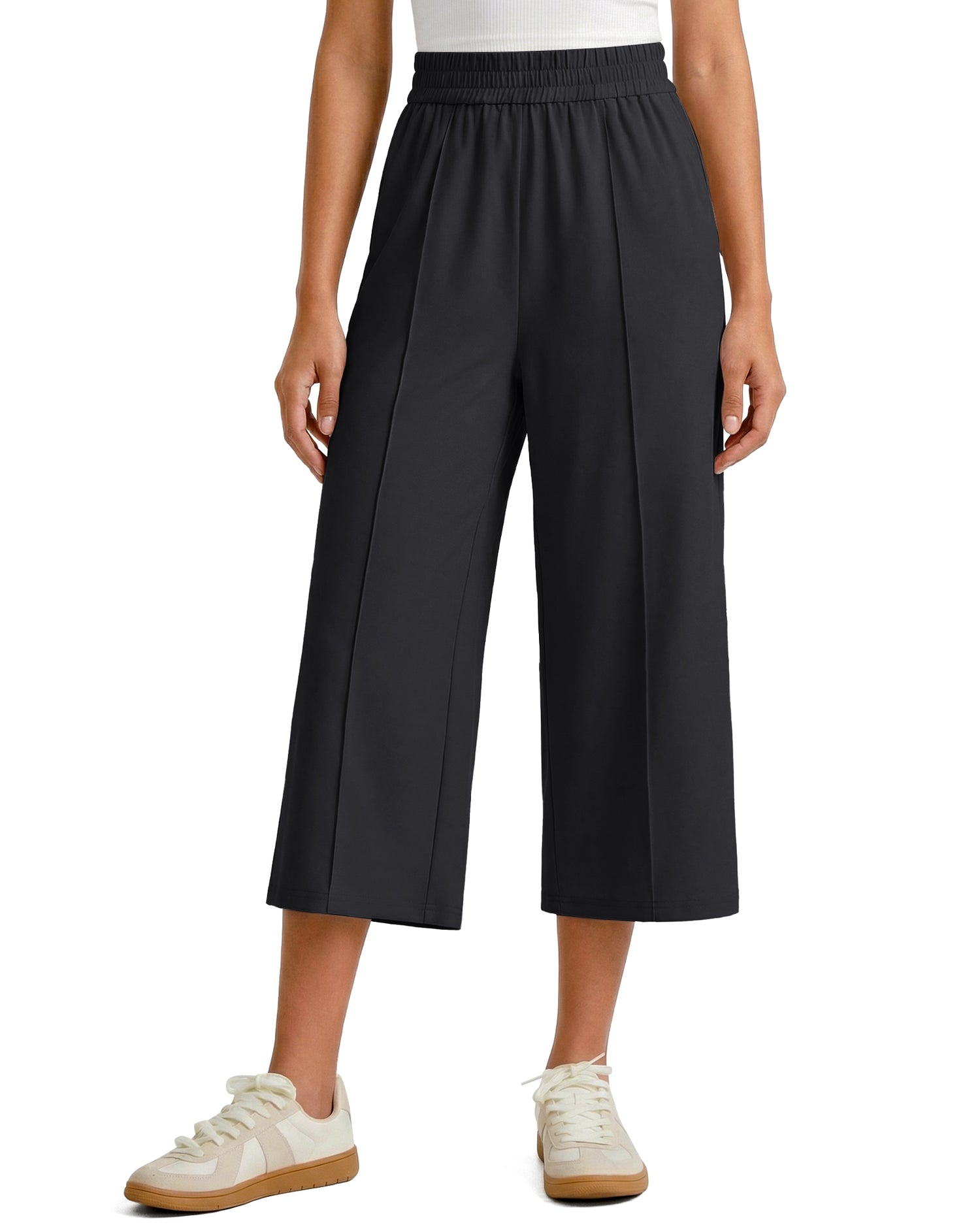 G4Free - G4Free Chillwhisp Lightweight Wide Leg Capris -GF26J900A001A-S-GF26J900A001B-M-GF26J900A001C-L-GF26J900A001D-XL-GF26J900A001E-XXL