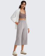 G4Free - G4Free Chillwhisp Lightweight Wide Leg Capris -GF26J900A001A-S-GF26J900A001B-M-GF26J900A001C-L-GF26J900A001D-XL-GF26J900A001E-XXL