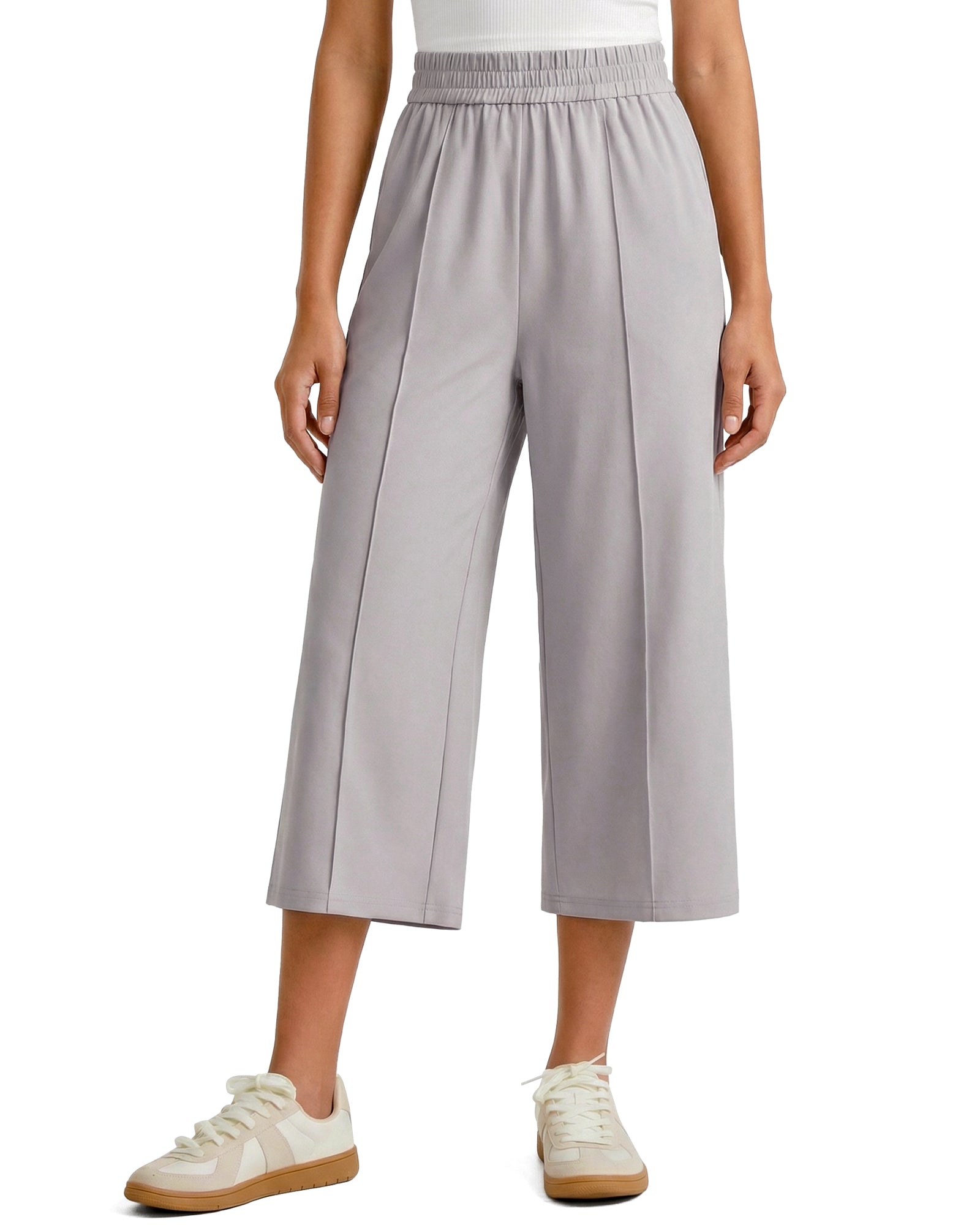 G4Free - G4Free Chillwhisp Lightweight Wide Leg Capris -GF26J900A001A-S-GF26J900A001B-M-GF26J900A001C-L-GF26J900A001D-XL-GF26J900A001E-XXL