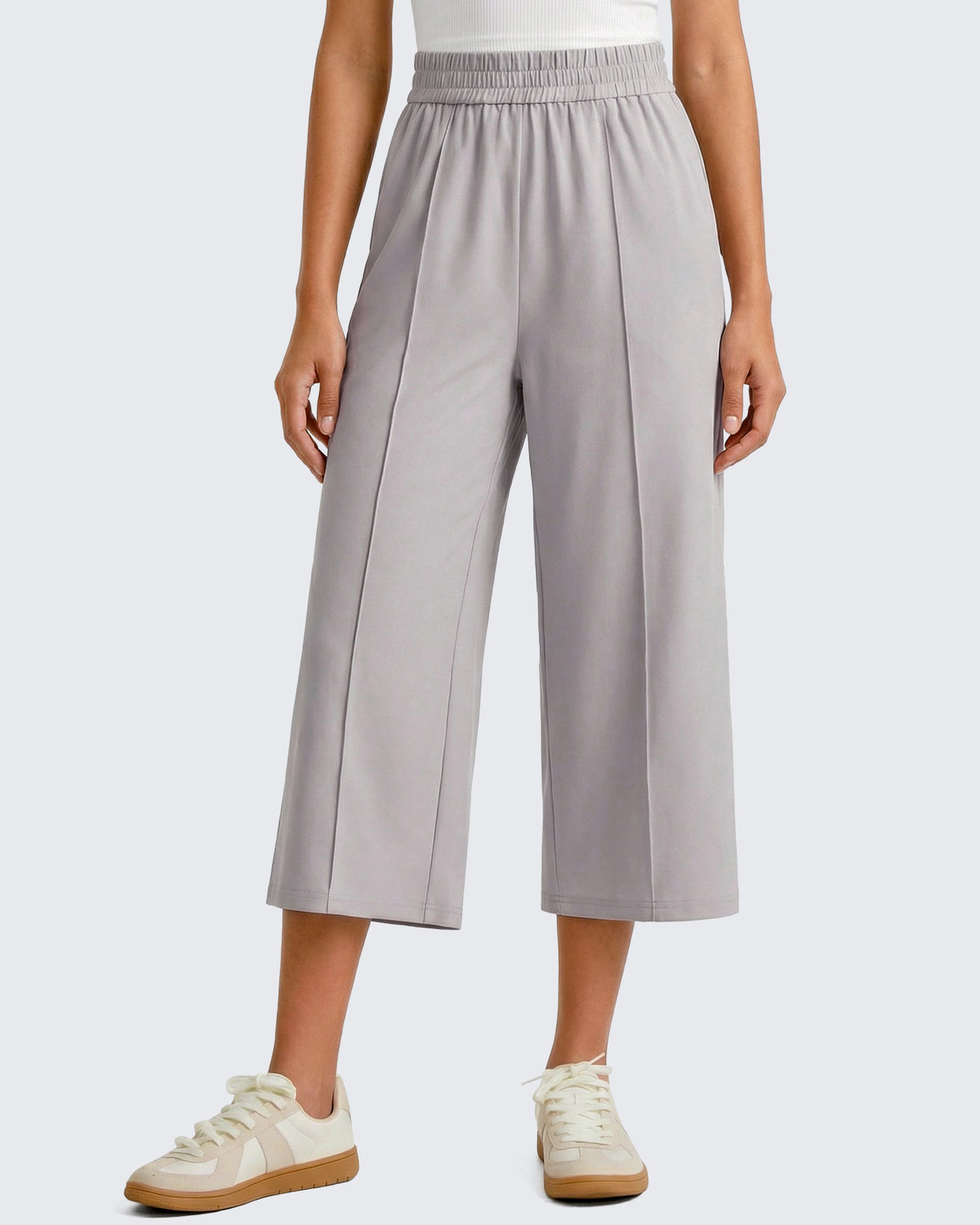 G4Free - G4Free Chillwhisp Lightweight Wide Leg Capris -GF26J900A001A-S-GF26J900A001B-M-GF26J900A001C-L-GF26J900A001D-XL-GF26J900A001E-XXL