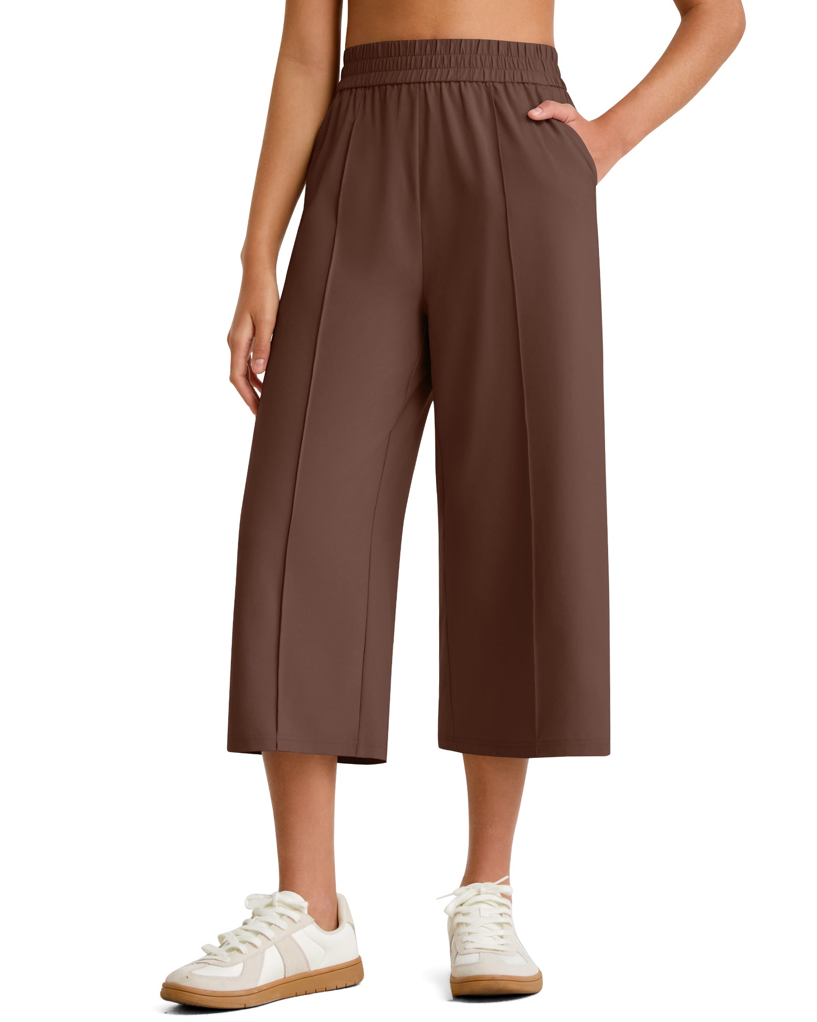 G4Free - G4Free Chillwhisp Lightweight Wide Leg Capris -GF26J900A001A-S-GF26J900A001B-M-GF26J900A001C-L-GF26J900A001D-XL-GF26J900A001E-XXL