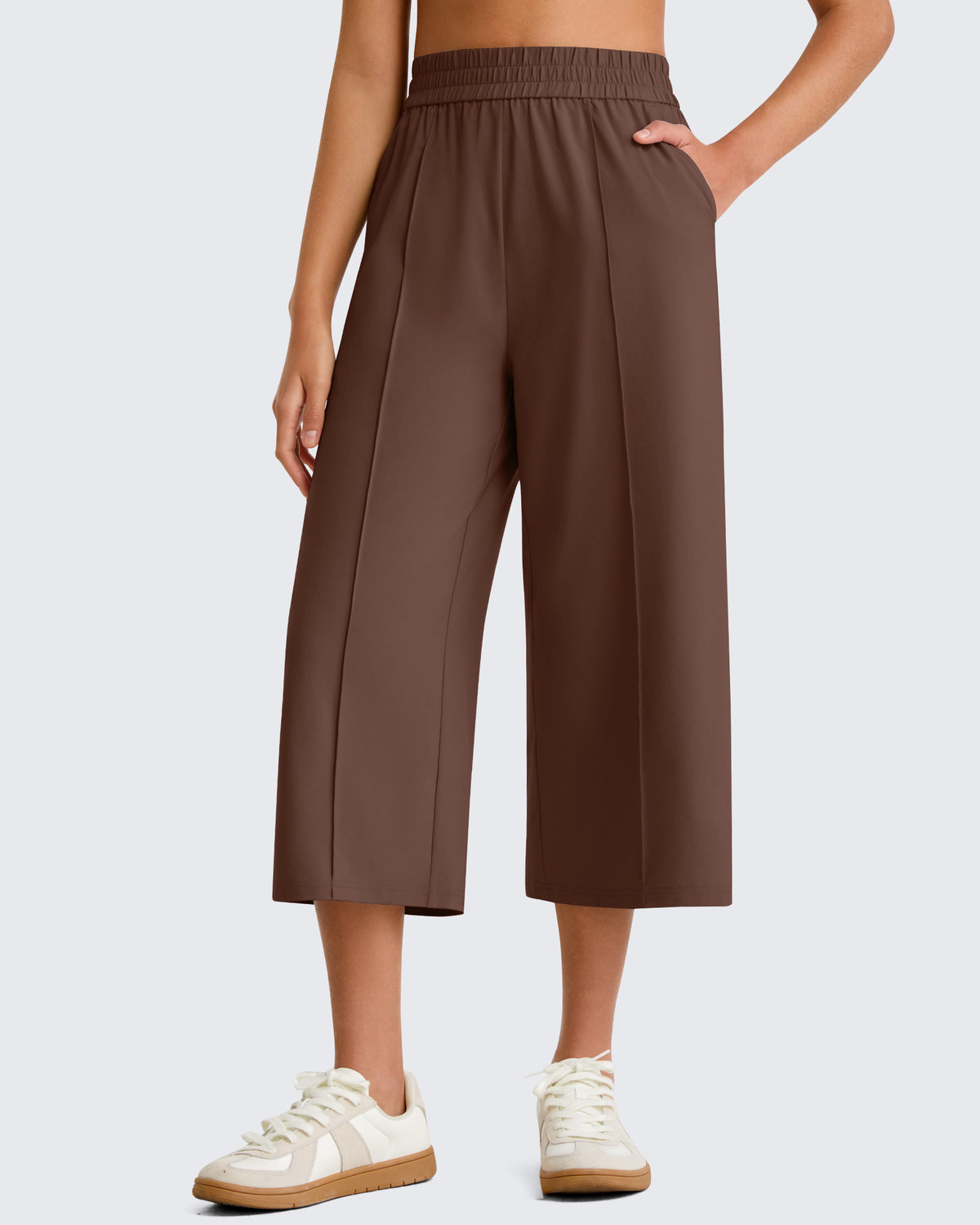 G4Free - G4Free Chillwhisp Lightweight Wide Leg Capris -GF26J900A001A-S-GF26J900A001B-M-GF26J900A001C-L-GF26J900A001D-XL-GF26J900A001E-XXL