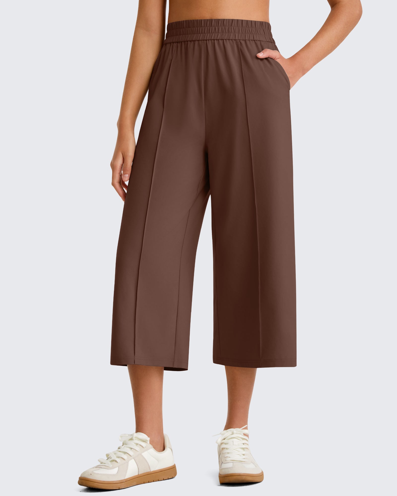 G4Free - G4Free Chillwhisp Lightweight Wide Leg Capris -GF26J900A001A-S-GF26J900A001B-M-GF26J900A001C-L-GF26J900A001D-XL-GF26J900A001E-XXL