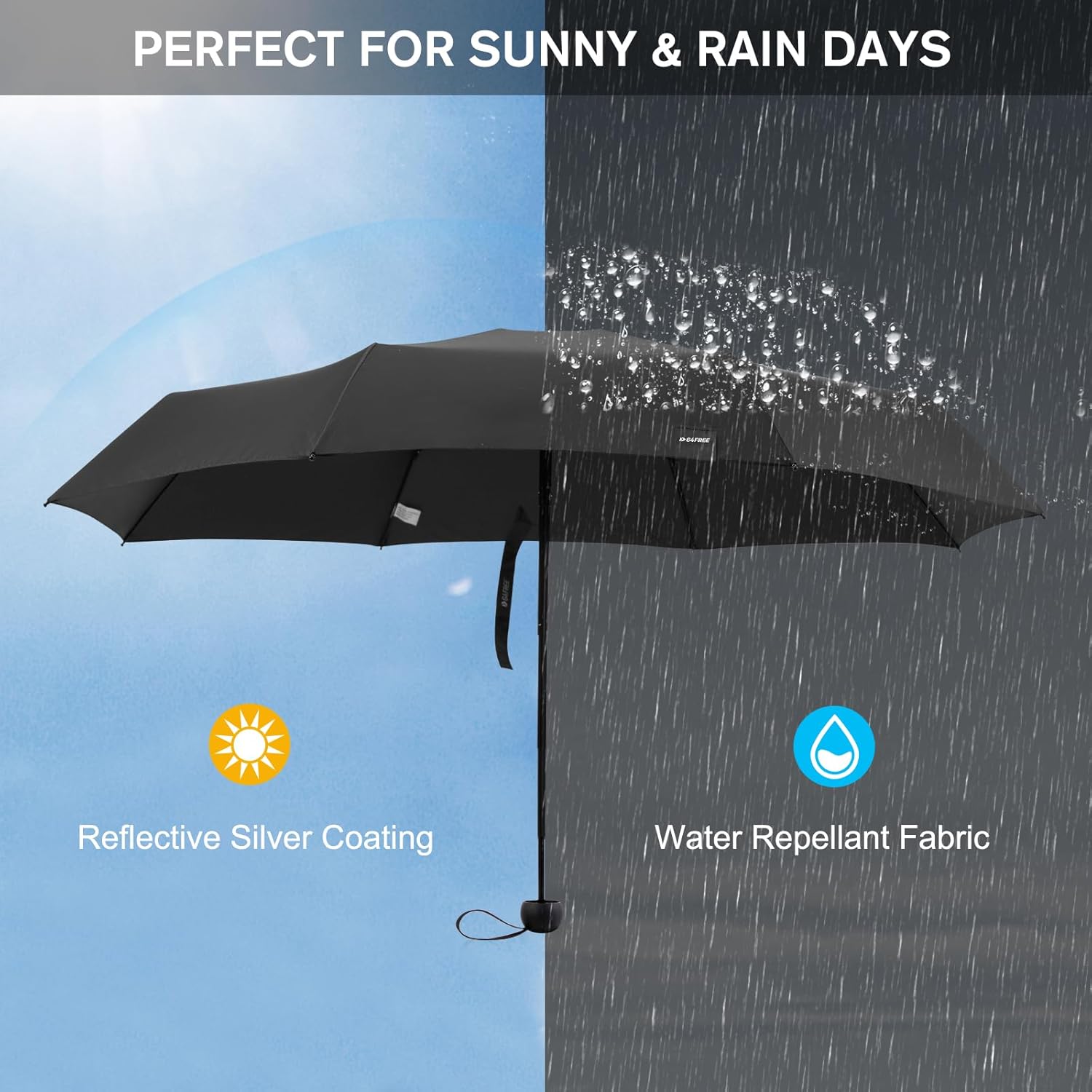 G4Free - G4Free Compact UPF 50+ UV Protection Sun Blocking Mini Umbrellas -TN23A279F