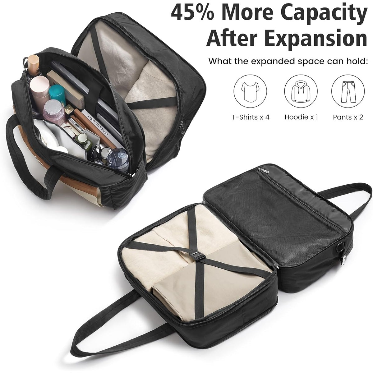 G4Free - G4Free Expandable Duffle Bag, Carry On Bag TSA Airline Approved, Work Tote Duffel Bags -TN25B539A-TN25B539D-TN25B539B-TN25B539C