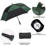 G4Free - G4Free Extra Large Golf Umbrella 62/68 inch Vented Square Umbrella -D02V717A-D02V717C-D02V717B-D02V717D-D02V717E