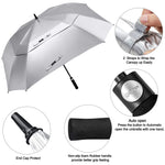 G4Free - G4Free Extra Large Golf Umbrella 62/68 inch Vented Square Umbrella -D02V717A-D02V717C-D02V717B-D02V717D-D02V717E