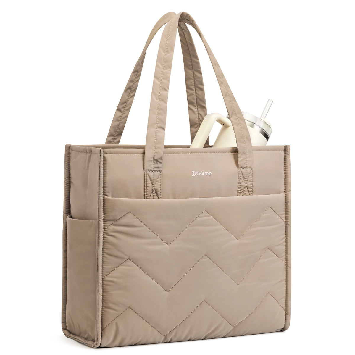 G4Free - G4Free Lightweight Quilted Tote with Laptop Compartment -TN25B591A-TN25B591B-TN25B591C-TN25B591D
