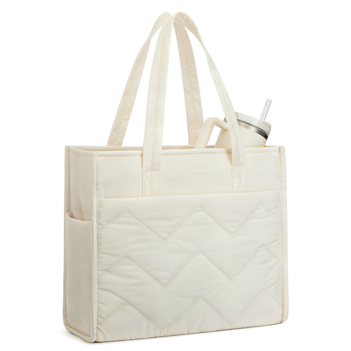 G4Free - G4Free Lightweight Quilted Tote with Laptop Compartment for Work & Travel -TN25B591A-TN25B591B-TN25B591C-TN25B591D