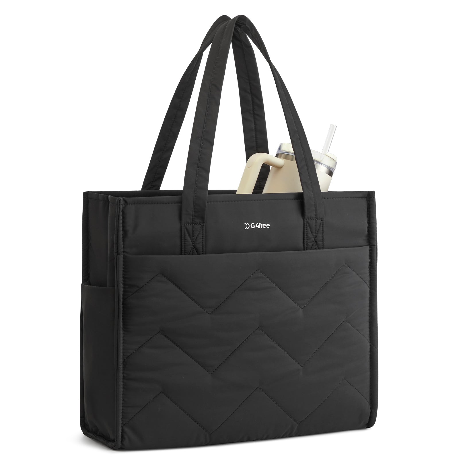 G4Free - G4Free Lightweight Quilted Tote with Laptop Compartment for Work & Travel -TN25B591A-TN25B591B-TN25B591C-TN25B591D